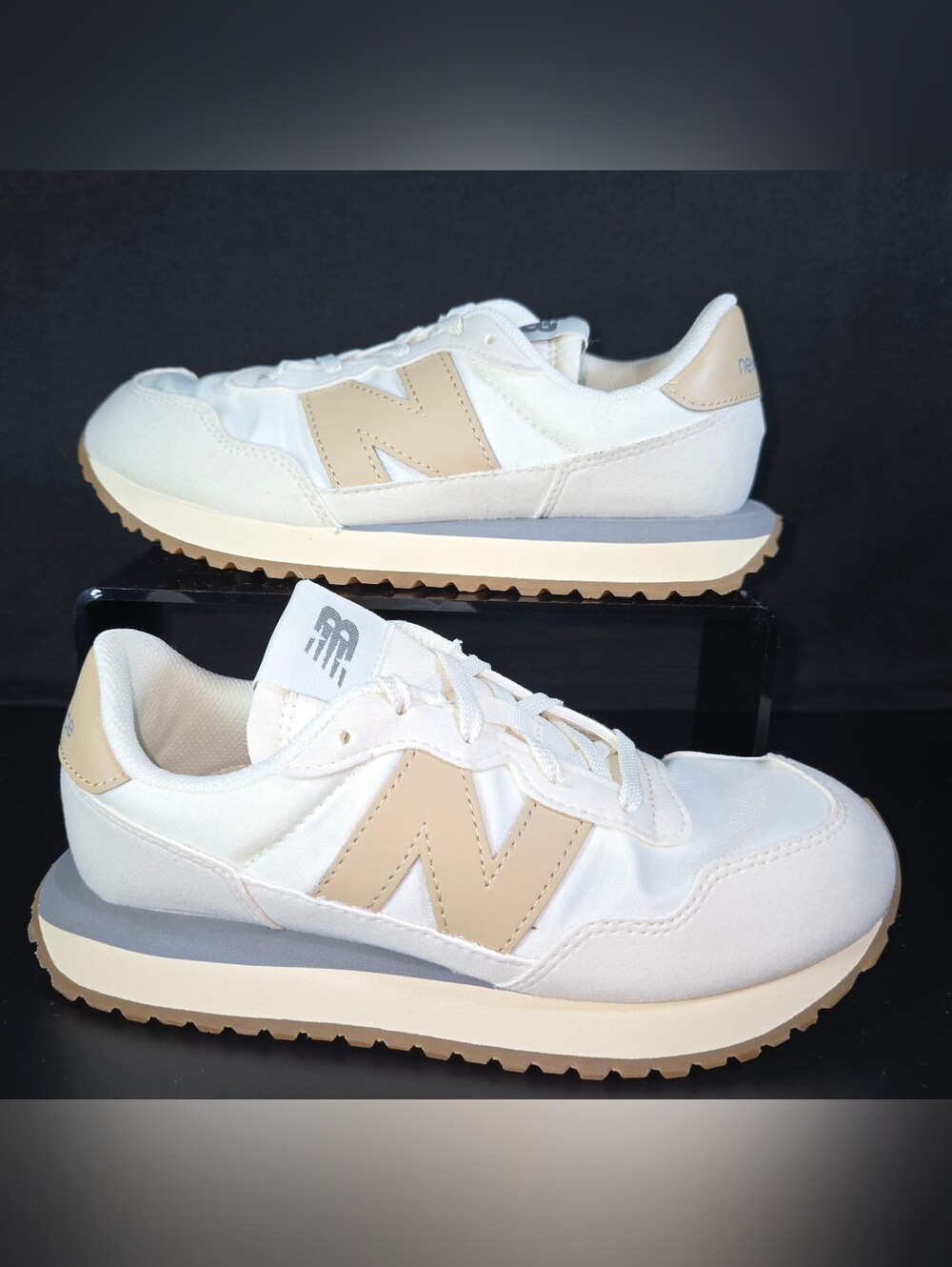 New Balance Kids’ 237 – Beige/Beige – Size 4 GS – New in Box - Picture 4 of 11